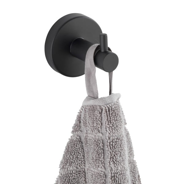 Mat črn obešalnik iz nerjavečega jekla z namestitvijo brez vrtanja Bosio – Wenko-image-2