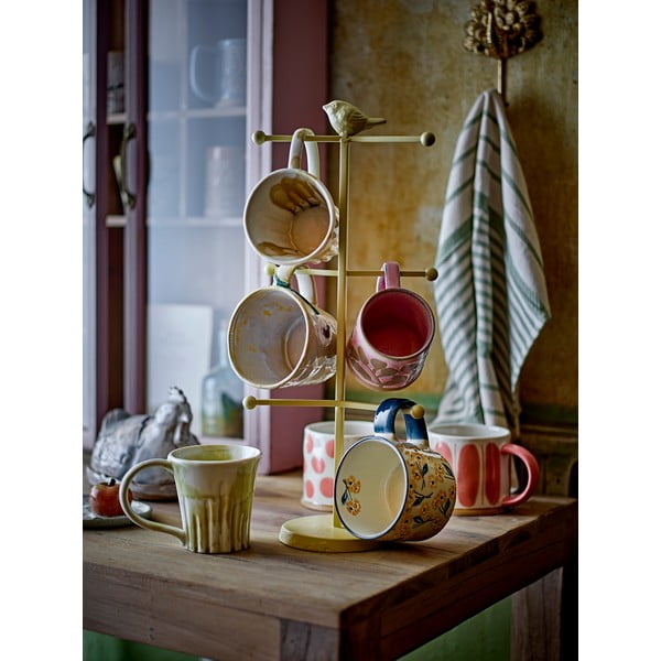 Rožnato-oranžne in kremno bele skodelice v kompletu 3 ks iz kamenine 450 ml Linora – Bloomingville-image-2