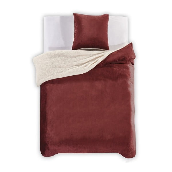 Rdeča posteljnina za zakonsko posteljo iz mikrovlaken 200x200 cm Teddy - AmeliaHome