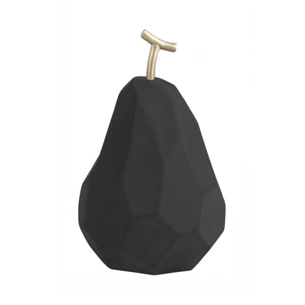 Mat črna betonska figurica PT LIVING Origami Pear