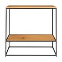 Stranska mizica z mizno ploščo v hrastovem dekorju v naravni barvi 80x36 cm Vita – House Nordic