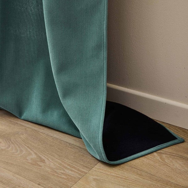 Zelena izolacijska zavesa iz rebrastega žameta 140x260 cm Madison – douceur d'intérieur-image-4