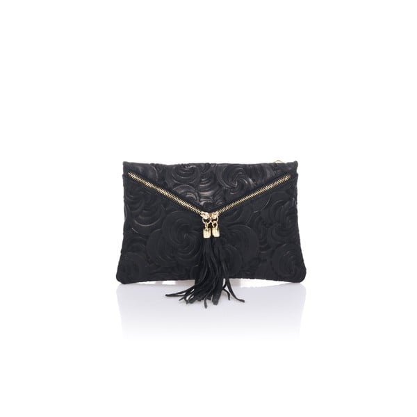 Črna usnjena torbica Lisa Minardi Silvia