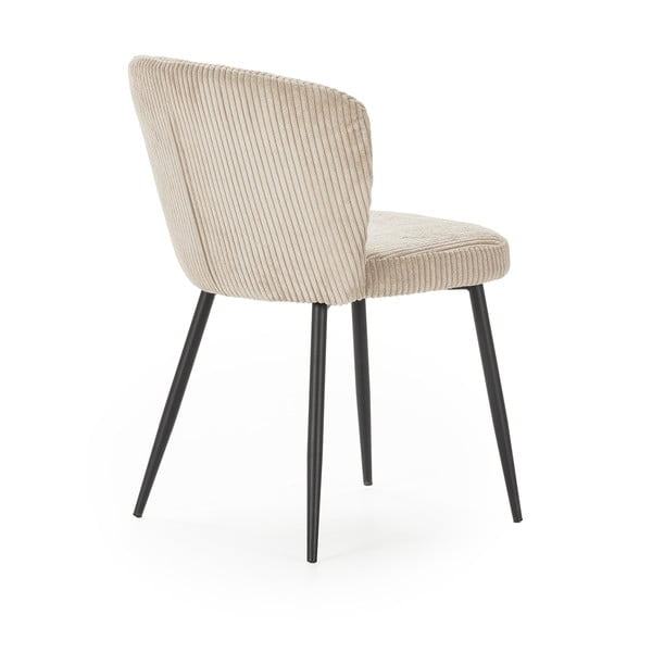 Bež jedilni stoli iz rebrastega žameta v kompletu 4 ks Megan – Marckeric-image-4