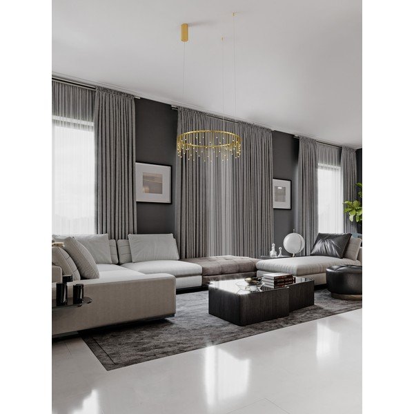 Aluminijasta LED zatemnitvena viseča svetilka v zlati barvi ø 65 cm Stellar – Nova Luce-image-1