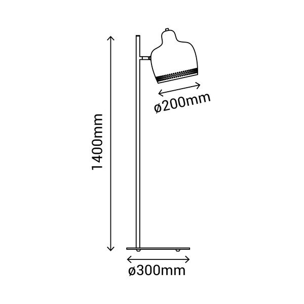Siva talna svetilka SULION Isa, višina 140 cm-image-2