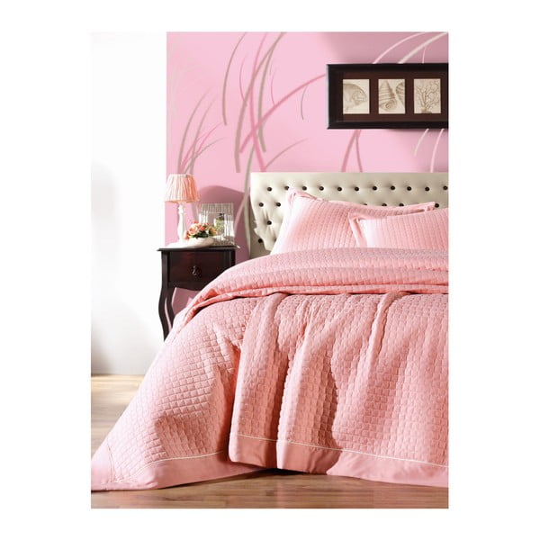 Roza posteljnina za zakonsko posteljo Paradiso Puro Rosa, 180 x 230 cm