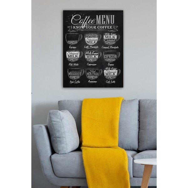 Slika 50x70 cm Coffee Menu – Wallity-image-1