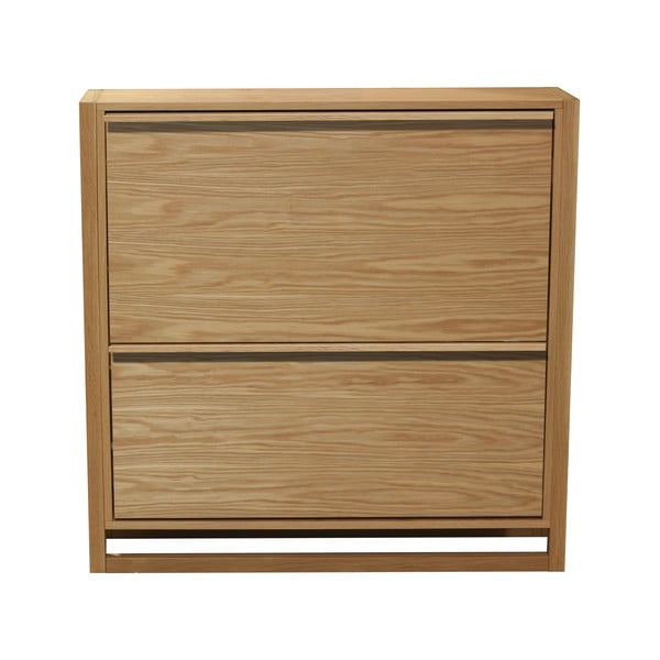 Preklopna omarica za čevlje v hrastovem dekorju v naravni barvi NewEst – Woodman-image-2