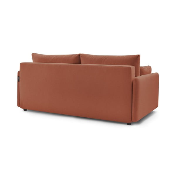 Oranžna raztegljiva sedežna garnitura 211 cm Marcel – Bobochic Paris-image-4