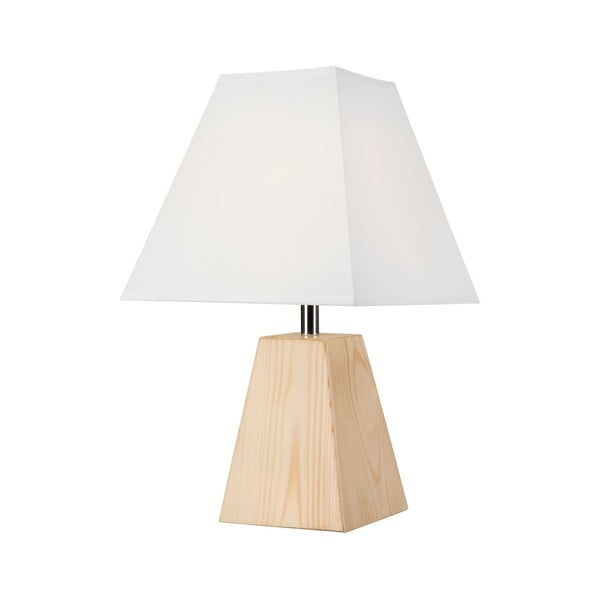 Svetlo rjava namizna svetilka s tekstilnim senčnikom (višina 33 cm) Eco – LAMKUR