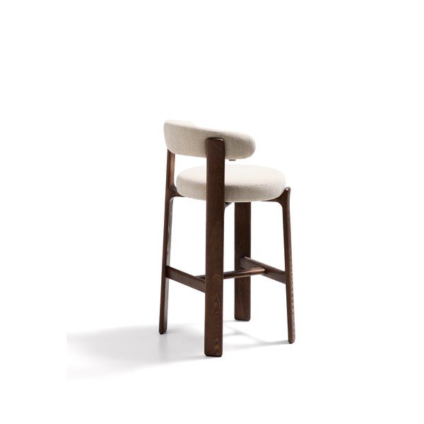 Barski stol iz masivnega jesena v bež in temni naravni barvi (višina sedeža 75 cm) Granite – Kave Home-image-4