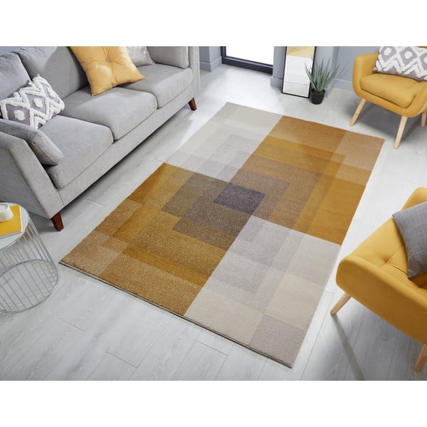 Siva in rumena preproga Flair Rugs Plaza, 120 x 170 cm-image-1