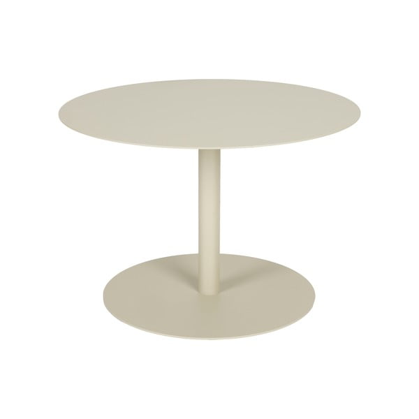 Kremno bela jeklena okrogla klubska mizica ø 60 cm Snow – Zuiver