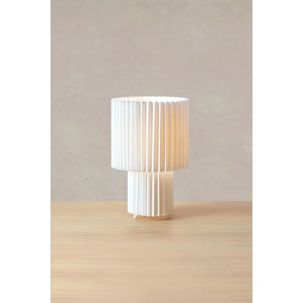 Bela namizna svetilka s tekstilnim senčilom (višina 32 cm) Catis – Markslöjd-image-1