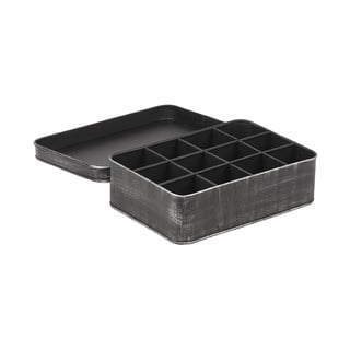 Črna kovinska škatla za čaj LABEL51