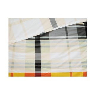 Oranžna enojna posteljnina iz krepa 140x200 cm Orabge Kube – B.E.S.