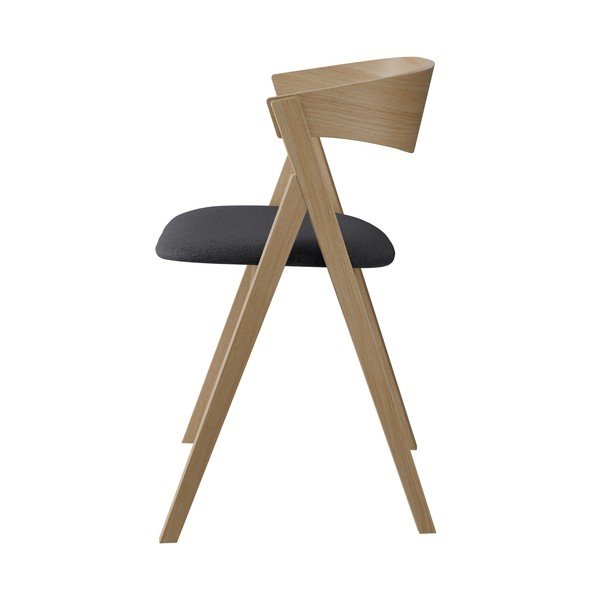 Temno siv/naraven jedilni stol iz masivnega hrasta City – Hammel Furniture-image-3