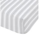 Sivo-bela bombažna rjuha Bianca Check and Stripe, 135 x 190 cm
