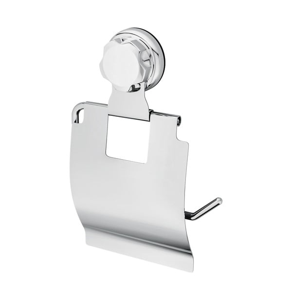 Kovinsko držalo za toaletni papir v srebrni barvi z namestitvijo brez vrtanja Bestlock Bath – Compactor-image-3