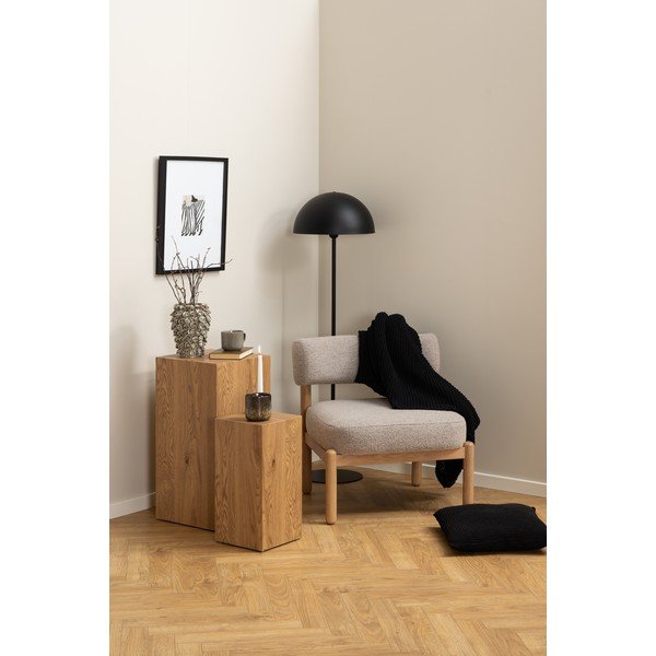 Bež fotelj iz tkanine bouclé Burley – Actona-image-1