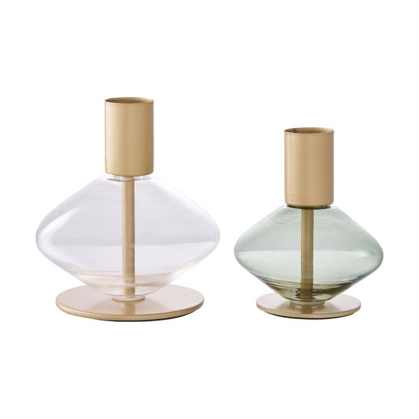 Stekleni svečniki v kompletu 2 ks – House Nordic