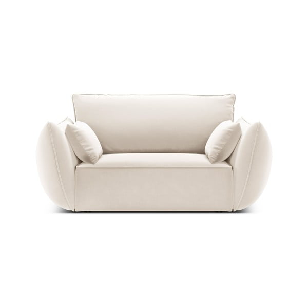 Bež žameten fotelj Vanda – Mazzini Sofas-image-2