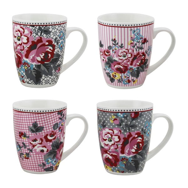 Komplet 4 porcelanastih skodelic Premier Housewares Pippa Mugs