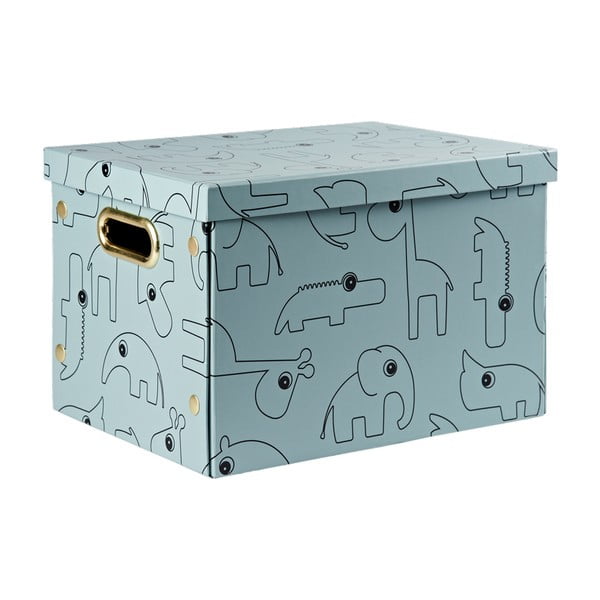 Modra škatla za shranjevanje Done by Deer Contour