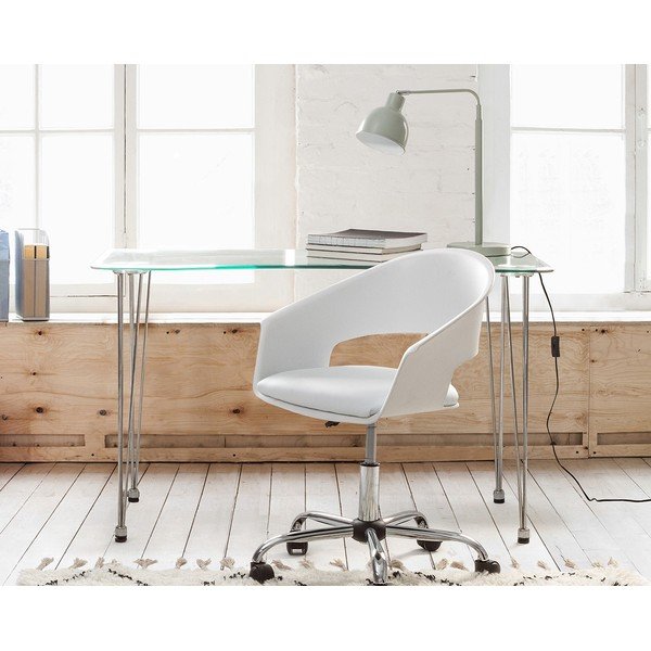 Pisalna miza s stekleno mizno ploščo 60x120 cm Rondo – Bizzotto-image-1