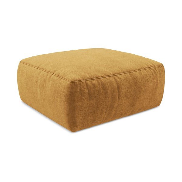 Gorčično rumen tabure iz šenilje Kuki – Makamii-image-3