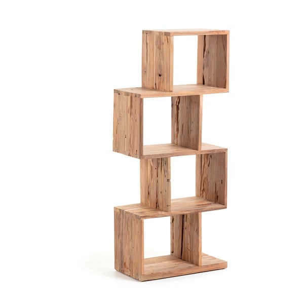 Regal iz masivnega tika v naravni barvi 55x132x30 cm Aroba – Kave Home-image-2