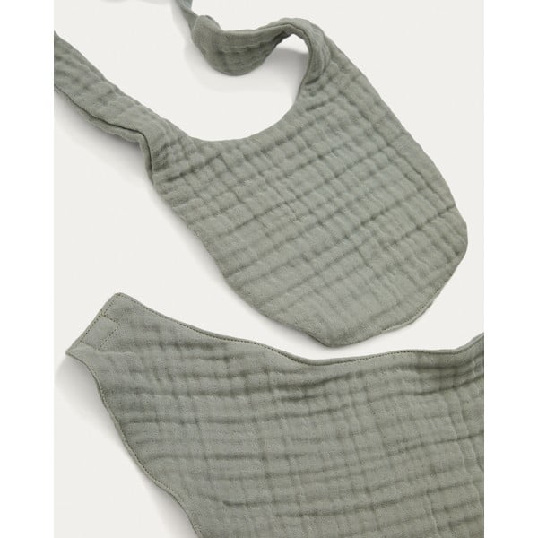 Zeleni slinčki v kompletu 2 ks iz muslina Prune – Kave Home-image-3