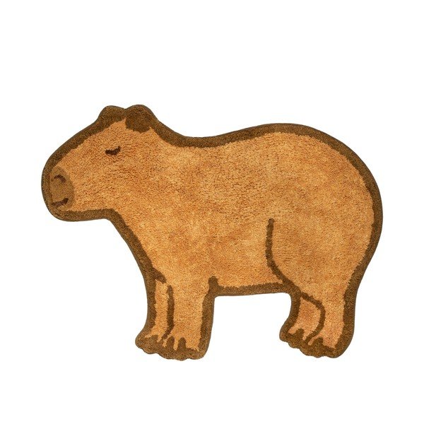 Rjava bombažna otroška preproga 52x68 cm Capybara – Sass & Belle