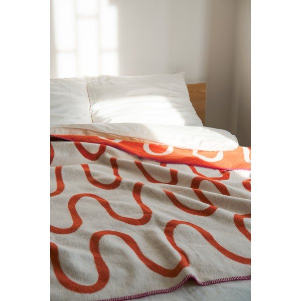 Oranžna odeja 150x200 cm Swirl – noo.ma-image-1