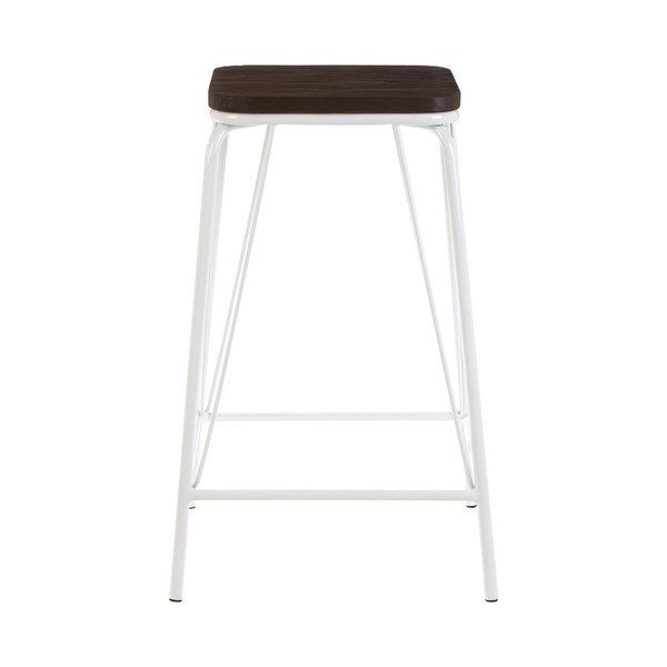 Bel/v temni naravni barvi stolček iz masivnega bresta District – Premier Housewares-image-2