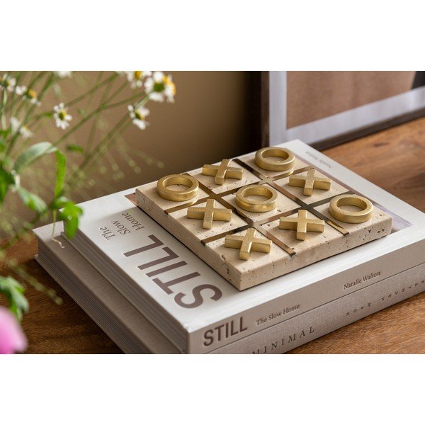 Kamnita majhna dekoracija Tic Tac Toe – PT LIVING-image-1