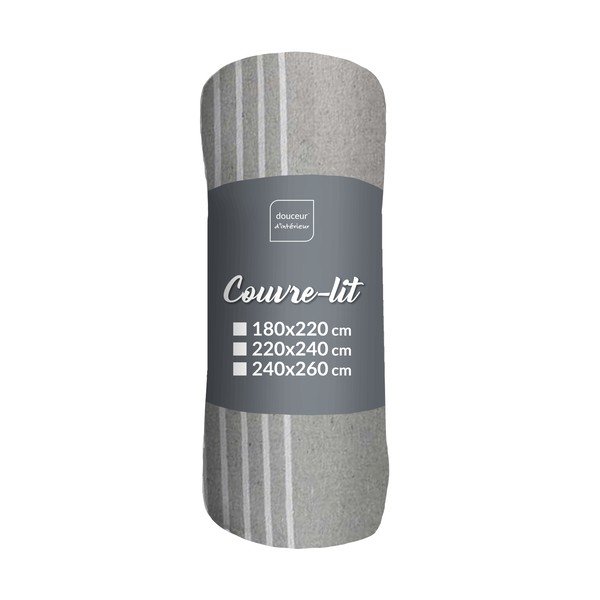 Sivo pregrinjalo 240x260 cm Adele – douceur d'intérieur