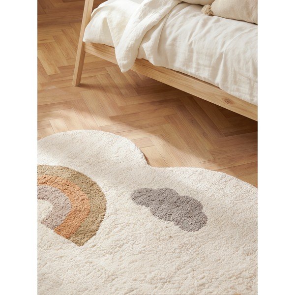 Kremno bela pralna/ročno tkana bombažna otroška preproga 140x200 cm Snuggle Willy – Hanse Home-image-3