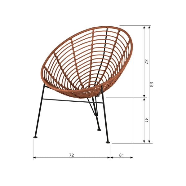 Rdeč fotelj WOOOD Jane-image-4