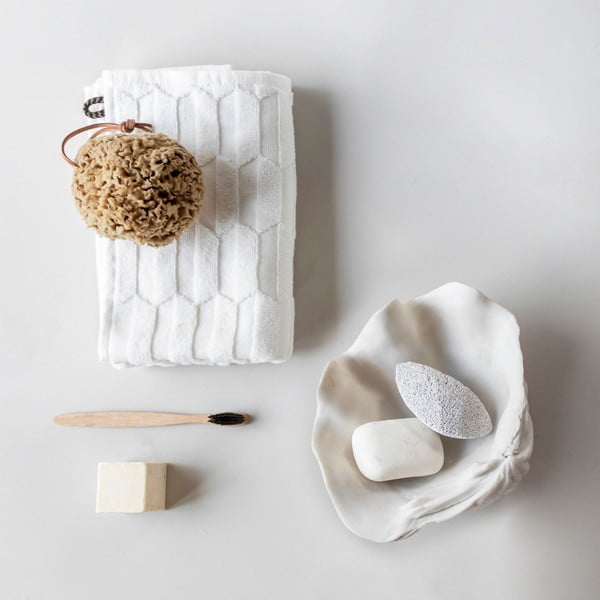 Krem bombažna kopalna brisača 70x133 cm Geo - Mette Ditmer Denmark-image-4