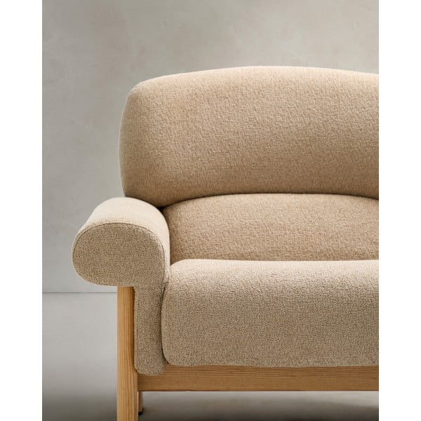 Bež fotelj iz šenilje Nema – Kave Home-image-4