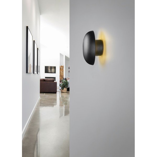 Mat črna LED stenska svetilka na USB Davey – Trio-image-1