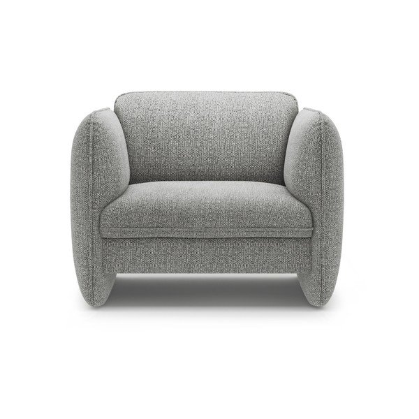 Svetlo siv fotelj iz šenilje Georgia – Micadoni -image-2