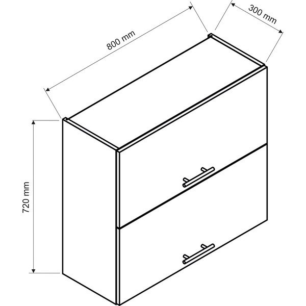 Viseča kuhinjska omarica (širina 60 cm) Kai – STOLKAR-image-1