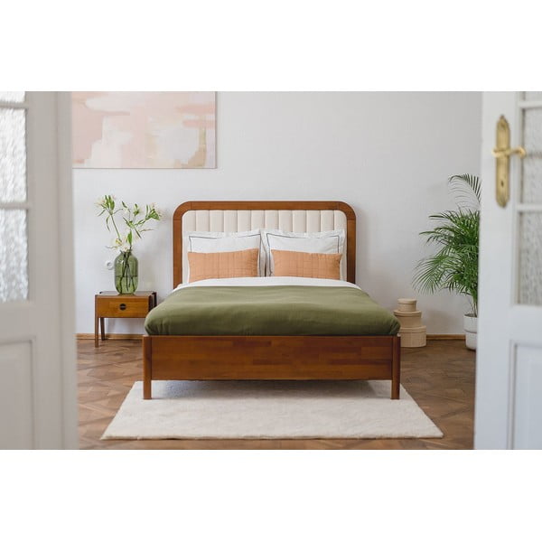 Svetlo rjava zakonska postelja iz bukovega lesa Skandica Visby Modena, 180 x 200 cm-image-4