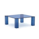 Modra steklena mizica 85x85 cm Adularia – Kave Home