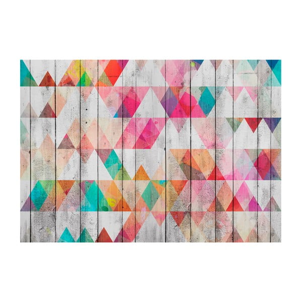 Tapeta velikega formata Artgeist Rainbow Triangles, 200 x 140 cm