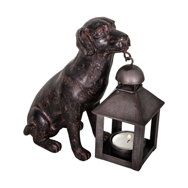 Lanterna iz poliresina (višina 19 cm) Dog – Antic Line