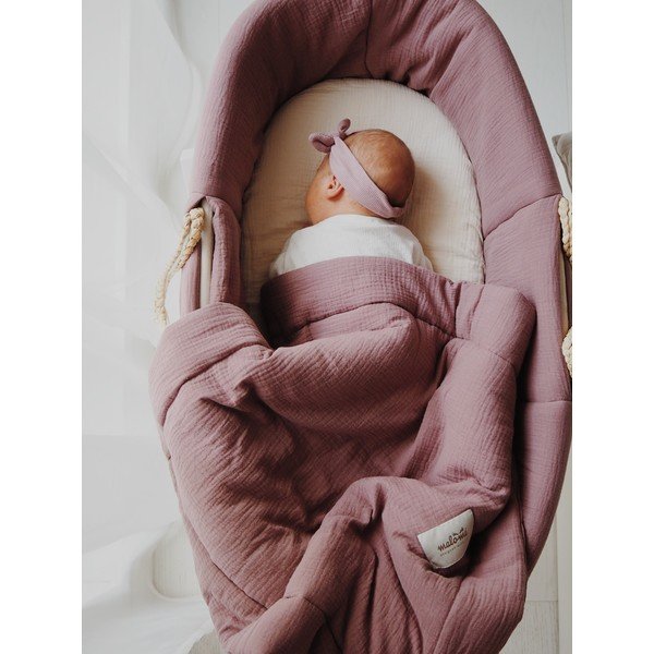 Temno vijoličen komplet za zibelko – Malomi Kids-image-1